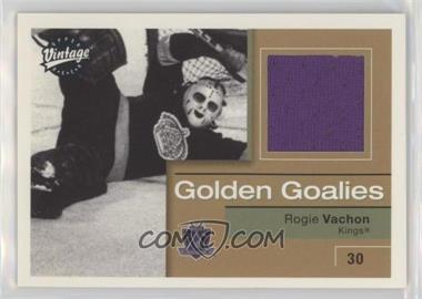 2001-02 Upper Deck Vintage - Golden Goalies #GG-RV - Rogie Vachon