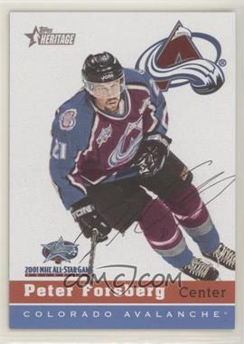 2001 Topps Heritage All-Star Game Colorado Avalanche - [Base] #3 - Peter Forsberg