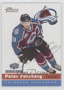 2001 Topps Heritage All-Star Game Colorado Avalanche - [Base] #3 - Peter Forsberg