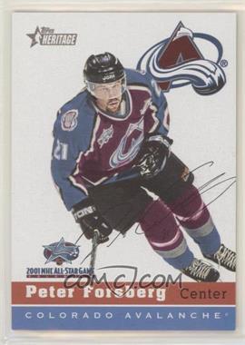 2001 Topps Heritage All-Star Game Colorado Avalanche - [Base] #3 - Peter Forsberg
