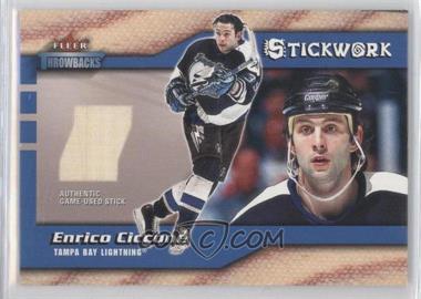 2002-03 Fleer Throwbacks - Stickwork #_ENCI - Enrico Ciccone