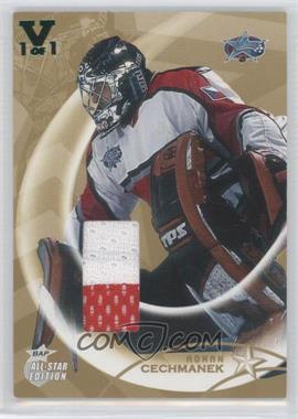 2002-03 In the Game Be A Player All-Star Edition - All-Star Game-Used Jerseys - Gold ITG Vault Emerald #AS-14 - Roman Cechmanek /1