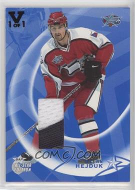 2002-03 In the Game Be A Player All-Star Edition - All-Star Game-Used Jerseys - ITG Vault Black #AS-29 - Milan Hejduk /1