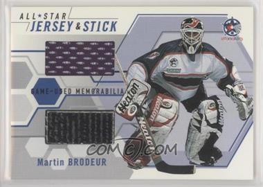 2002-03 In the Game Be A Player Between the Pipes - All-Star Jersey & Stick #ASJ-03 - Martin Brodeur