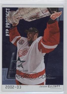 2002-03 In the Game Be A Player Between the Pipes - [Base] - NHL All-Star Game #109 - Jason Elliott /10