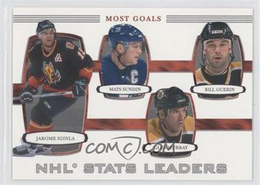 2002-03 In the Game Be A Player First Edition - [Base] #372 - NHL Stats Leaders - Most Goals (Jarome Iginla, Mats Sundin, Glen Murray, Bill Guerin)