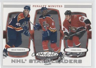 2002-03 In the Game Be A Player First Edition - [Base] #375 - NHL Stats Leaders - Penalty Minutes (Brad Ference, Peter Worrell, Chris Neil)