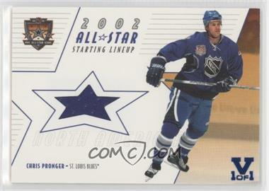 2002-03 In the Game Be A Player Memorabilia - 2002 All-Star Starting Lineup - 2016 ITG Final Vault Blue #AS-02 - Chris Pronger /1