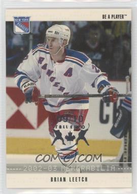 2002-03 In the Game Be A Player Memorabilia - [Base] - Fall Expo #24 - Brian Leetch /10