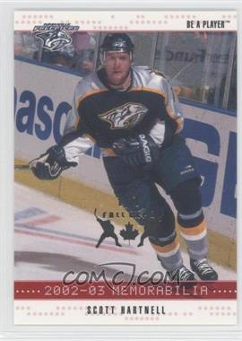 2002-03 In the Game Be A Player Memorabilia - [Base] - Ruby Fall Expo #185 - Scott Hartnell /1