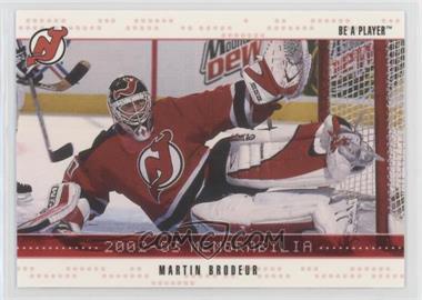 2002-03 In the Game Be A Player Memorabilia - [Base] - Ruby #89 - Martin Brodeur /200