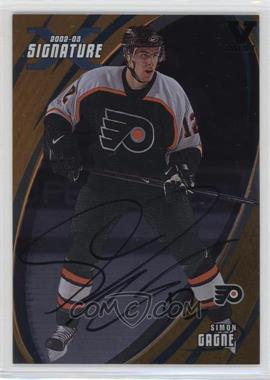 2002-03 In the Game Be A Player Signature Series - [Base] - Gold Signatures ITG Vault Black #006 - Simon Gagne