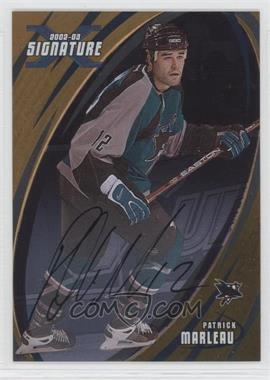 2002-03 In the Game Be A Player Signature Series - [Base] - Gold Signatures #069 - Patrick Marleau