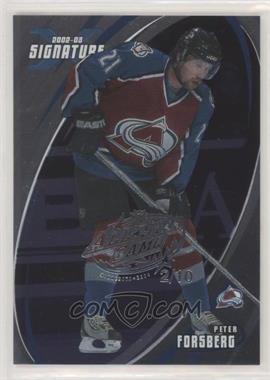 2002-03 In the Game Be A Player Signature Series - [Base] - NHL All-Star Game #102 - Peter Forsberg /10