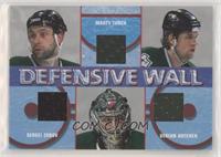 Sergei Zubov, Marty Turco, Derian Hatcher #/50