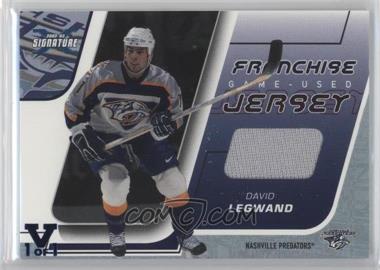 2002-03 In the Game Be A Player Signature Series - Franchise Jersey - ITG Vault Sapphire #FJ-17 - David Legwand /1