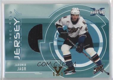 2002-03 In the Game Be A Player Signature Series - Game-Used Jersey - ITG Vault Gold #SGJ-7 - Jaromir Jagr /1