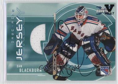 2002-03 In the Game Be A Player Signature Series - Game-Used Jersey - Signatures ITG Vault Black #SGJ-50 - Dan Blackburn [Noted]