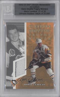 2002-03 In the Game Be A Player Ultimate Memorabilia 3rd Edition - Conn Smythe Trophy Winners #_MALE - Mario Lemieux /30 [BGS Authentic]