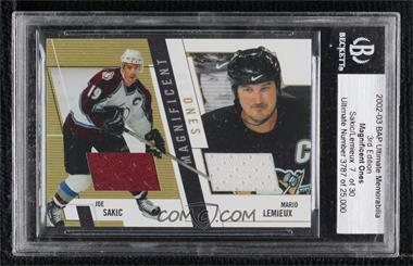 2002-03 In the Game Be A Player Ultimate Memorabilia 3rd Edition - Magnificent Ones #_JSML - Joe Sakic, Mario Lemieux /30 [Uncirculated]
