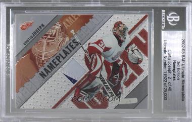 2002-03 In the Game Be A Player Ultimate Memorabilia 3rd Edition - Nameplates #_CUJO - Curtis Joseph /40 [BGS Encased]