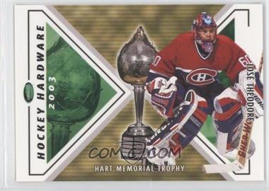 2002-03 In the Game Parkhurst - Hockey Hardware Expired Redemptions #_JOTH.2 - Jose Theodore (Hart Memorial Trophy)