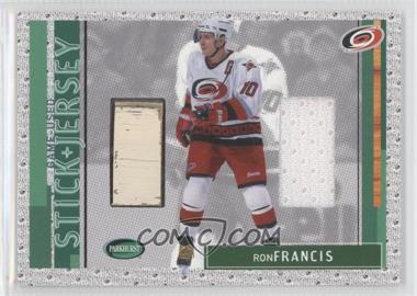 2002-03 In the Game Parkhurst - Stick & Jersey #SJ-22 - Ron Francis