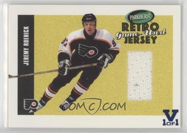 2002-03 In the Game Parkhurst Retro - Game-Used Jersey - ITG Vault Sapphire #RJ-31 - Jeremy Roenick /1