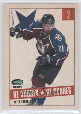 2002-03 In the Game Parkhurst Retro - He Shoots He Scores Points #_PEFO - Peter Forsberg