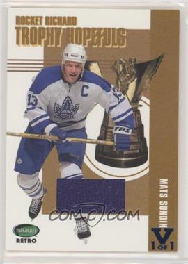 2002-03 In the Game Parkhurst Retro - Rocket Richard Trophy Hopefuls - ITG Vault Sapphire #RR-3 - Mats Sundin /1