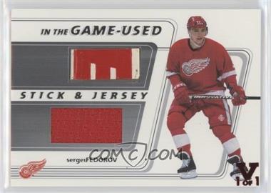 2002-03 In the Game-Used - Stick & Jersey - ITG Vault Ruby #SJ-36 - Sergei Fedorov /1