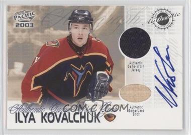 2002-03 Pacific - Authentic Game-Worn Jerseys #1.2 - Ilya Kovalchuk