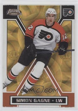 2002-03 Pacific Exclusive - [Base] - Gold #126 - Simon Gagne [EX to NM]