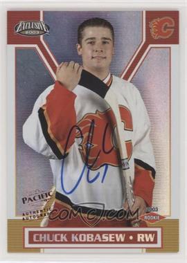 2002-03 Pacific Exclusive - [Base] - Rookie Autographs Missing Serial Number #195 - Chuck Kobasew