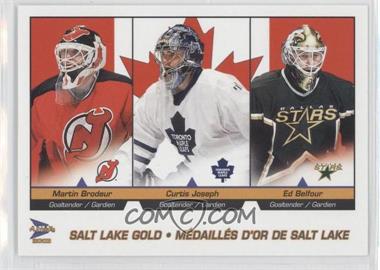 2002-03 Pacific Prism Platinum McDonald's - Checklists #1 - Curtis Joseph, Ed Belfour, Martin Brodeur