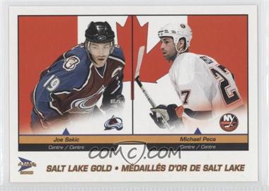 2002-03 Pacific Prism Platinum McDonald's - Checklists #9 - Joe Sakic, Michael Peca