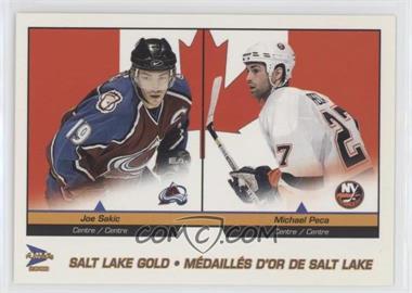 2002-03 Pacific Prism Platinum McDonald's - Checklists #9 - Joe Sakic, Michael Peca