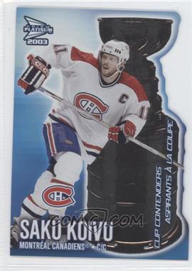 2002-03 Pacific Prism Platinum McDonald's - Cup Contenders #4 - Saku Koivu