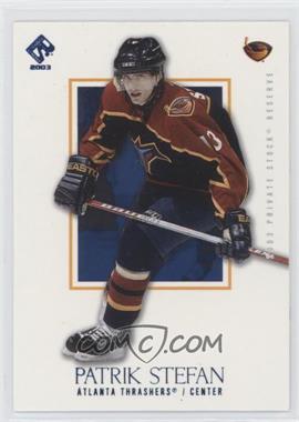 2002-03 Pacific Private Stock Reserve - [Base] - Blue #5 - Patrik Stefan /499