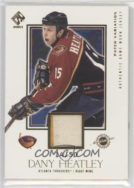 2002-03 Pacific Private Stock Reserve - [Base] - Game-Worn Jerseys Patches #102 - Dany Heatley /50