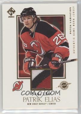 2002-03 Pacific Private Stock Reserve - [Base] - Game-Worn Jerseys Patches #130 - Patrik Elias /250