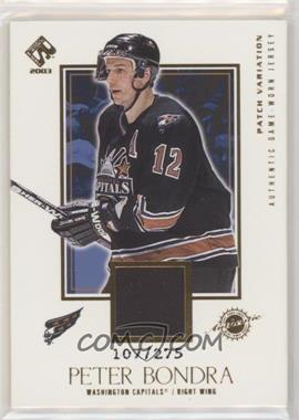 2002-03 Pacific Private Stock Reserve - [Base] - Game-Worn Jerseys Patches #148 - Peter Bondra /275