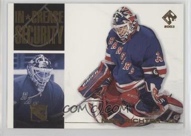 2002-03 Pacific Private Stock Reserve - In Crease Security #15 - Mike Richter