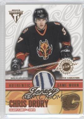 2002-03 Pacific Private Stock Titanium - Authentic Game-Worn Jerseys - Patch #11 - Chris Drury /250