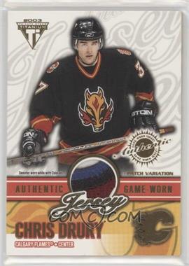 2002-03 Pacific Private Stock Titanium - Authentic Game-Worn Jerseys - Patch #11 - Chris Drury /250