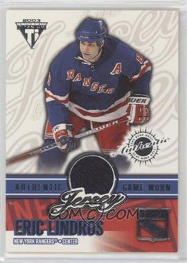 2002-03 Pacific Private Stock Titanium - Authentic Game-Worn Jerseys - Retail #44.2 - Eric Lindros /15