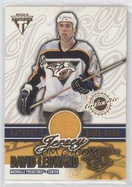 2002-03 Pacific Private Stock Titanium - Authentic Game-Worn Jerseys #37 - David Legwand /857