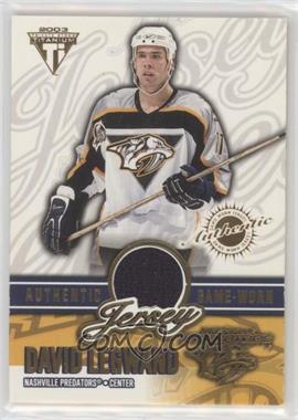 2002-03 Pacific Private Stock Titanium - Authentic Game-Worn Jerseys #37 - David Legwand /857