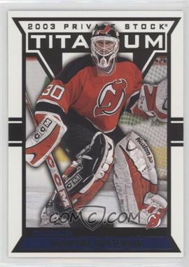 2002-03 Pacific Private Stock Titanium - [Base] - Blue #62 - Martin Brodeur /450