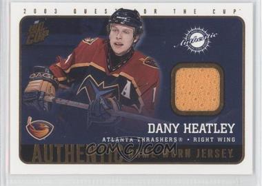 2002-03 Pacific Quest for the Cup - Authentic Game-Worn Jerseys #1 - Dany Heatley